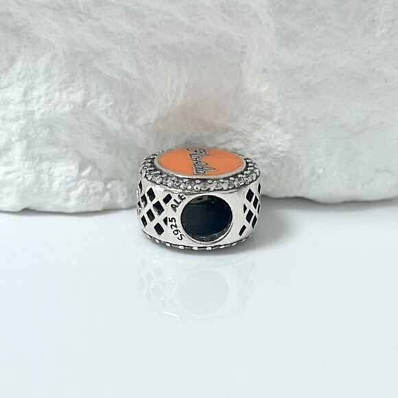 Pandora HOME Florida Map Bead Charm S925 Silver Charm - Picture 3 of 3